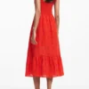 Besticktes Midikleid