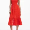 Besticktes Midikleid
