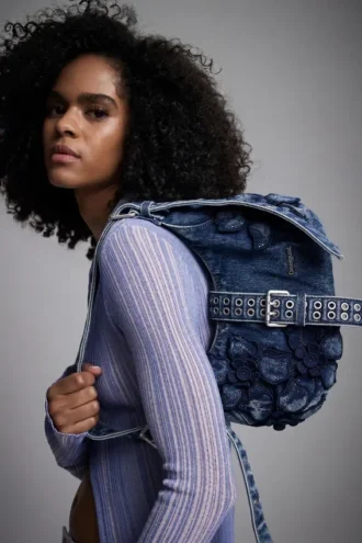 Blaue Denim-Tasche