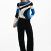 Blauer Strickpullover Blauer Strickpullover