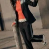 Blazer aus zwei Materialien