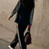 Blazer aus zwei Materialien