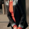 Blazer aus zwei Materialien
