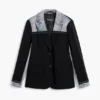 Blazer aus zwei Materialien