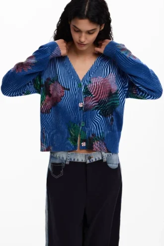 Blumiger Pullover