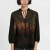 Bluse mit 3/4-Ärmeln und Print Bluse mit 3/4-Ärmeln und Print