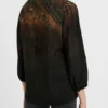 Bluse mit 3/4-Ärmeln und Print Bluse mit 3/4-Ärmeln und Print