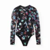 Bodys mit fantasievollem Polka-Dot-Print