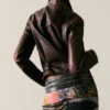 Burgunderrote Kunstleder-Jacke Burgunderrote Kunstleder-Jacke