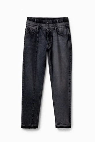Carrot-Jeans mit doppeltem Bund Carrot-Jeans mit doppeltem Bund