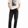 Carrot-Jeans mit doppeltem Bund