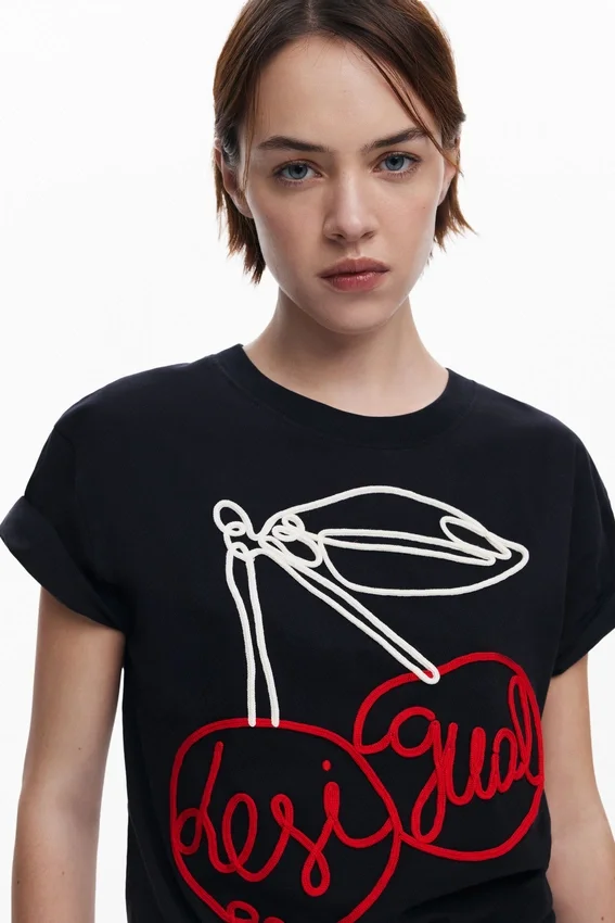 Cherry Lace-Up T-Shirt Cherry Lace-Up T-Shirt