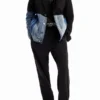 Denim-Blazer aus zwei Materialien Denim-Blazer aus zwei Materialien