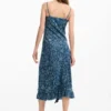 Denim-Rüschen-Kleid Denim-Rüschen-Kleid