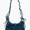 Denim-Tasche mit Applikationen