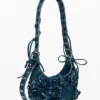 Denim-Tasche mit Applikationen