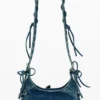 Denim-Tasche mit Applikationen