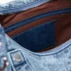 Denim-Tasche mit Schnallen