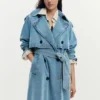 Jeans-Mäntel mit Gürtel Jeans-Mäntel mit Gürtel