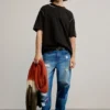 Details zum einfarbigen T-Shirt