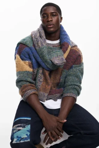 Dicker Patchwork-Pullover
