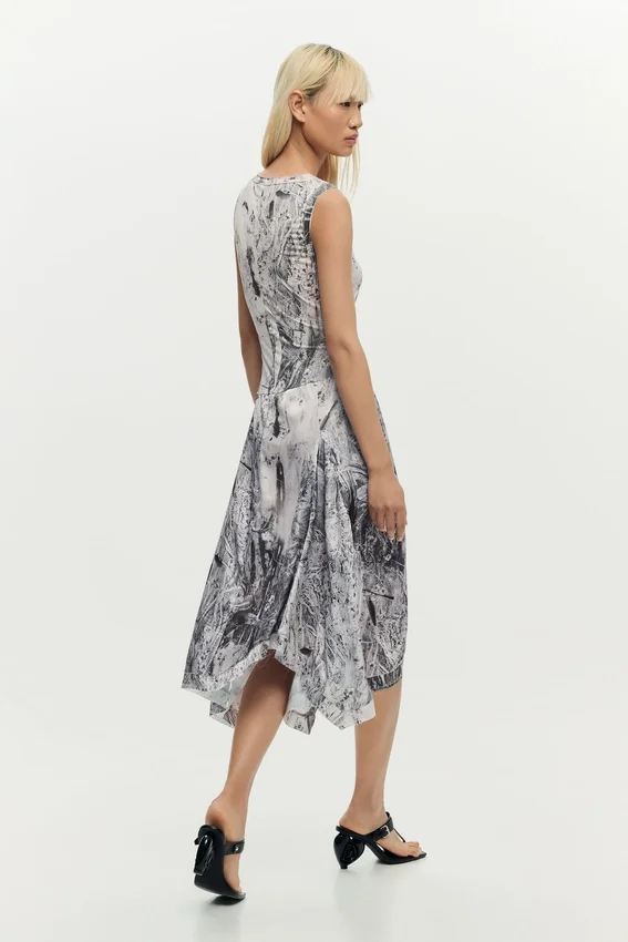 Drapiertes A-Linien-Kleid Drapiertes A-Linien-Kleid