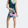 Drapiertes Blumenkleid Drapiertes Blumenkleid