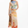 Drapiertes langes Kleid Drapiertes langes Kleid