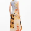 Drapiertes langes Kleid Drapiertes langes Kleid