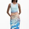 Drapiertes Waterlily-Kleid Drapiertes Waterlily-Kleid