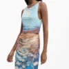 Drapiertes Waterlily-Kleid Drapiertes Waterlily-Kleid