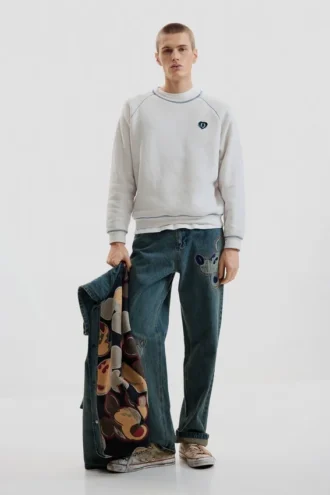Einfaches Strick-Sweatshirt