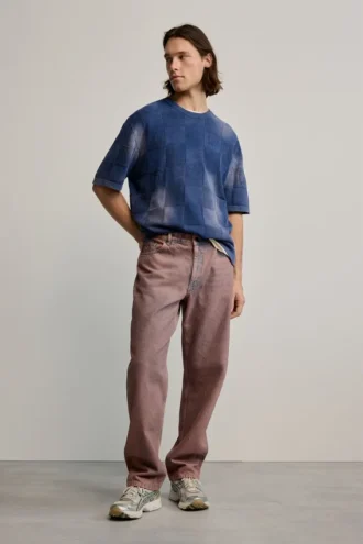 Einfarbige Jeans-Hose