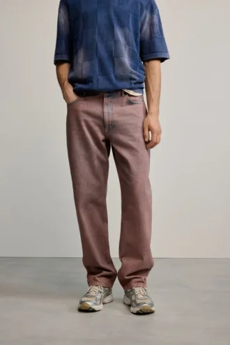 Einfarbige Jeans-Hose