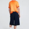 Einfarbige Strick-Bermuda-Shorts