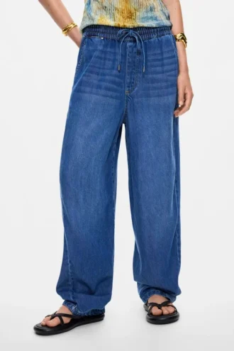 Elastische lange Jeans-Hose