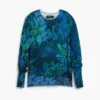 Feiner Pullover mit Gartenblumenmuster Feiner Pullover mit Gartenblumenmuster