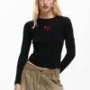 Feiner Pullover mit Herzmotiv Feiner Pullover mit Herzmotiv