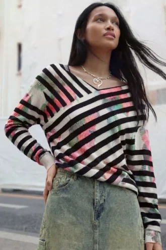 Feiner Wickelpullover