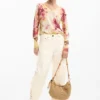 Feinstrick-Pullover mit Blumenmuster Feinstrick-Pullover mit Blumenmuster