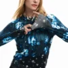 Feinstrick-Pullover mit Blumenmuster Feinstrick-Pullover mit Blumenmuster