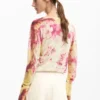 Feinstrick-Pullover mit Blumenmuster Feinstrick-Pullover mit Blumenmuster
