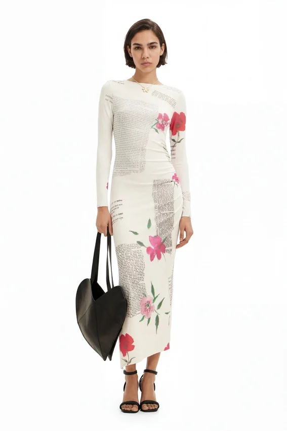 Figurbetontes Midi-Kleid Figurbetontes Midi-Kleid