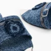 Flache Jeans-Sandale Flache Jeans-Sandale