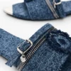 Flache Jeans-Sandale Flache Jeans-Sandale