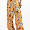 Fließende Hose mit Blumenmuster