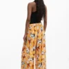 Fließende Hose mit Blumenmuster