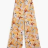 Fließende Hose mit Blumenmuster