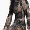 Fließendes Kleid mit Animal-Print Fließendes Kleid mit Animal-Print