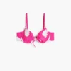 Fuchsiafarbenes Bikini-Oberteil mit Muschelprint